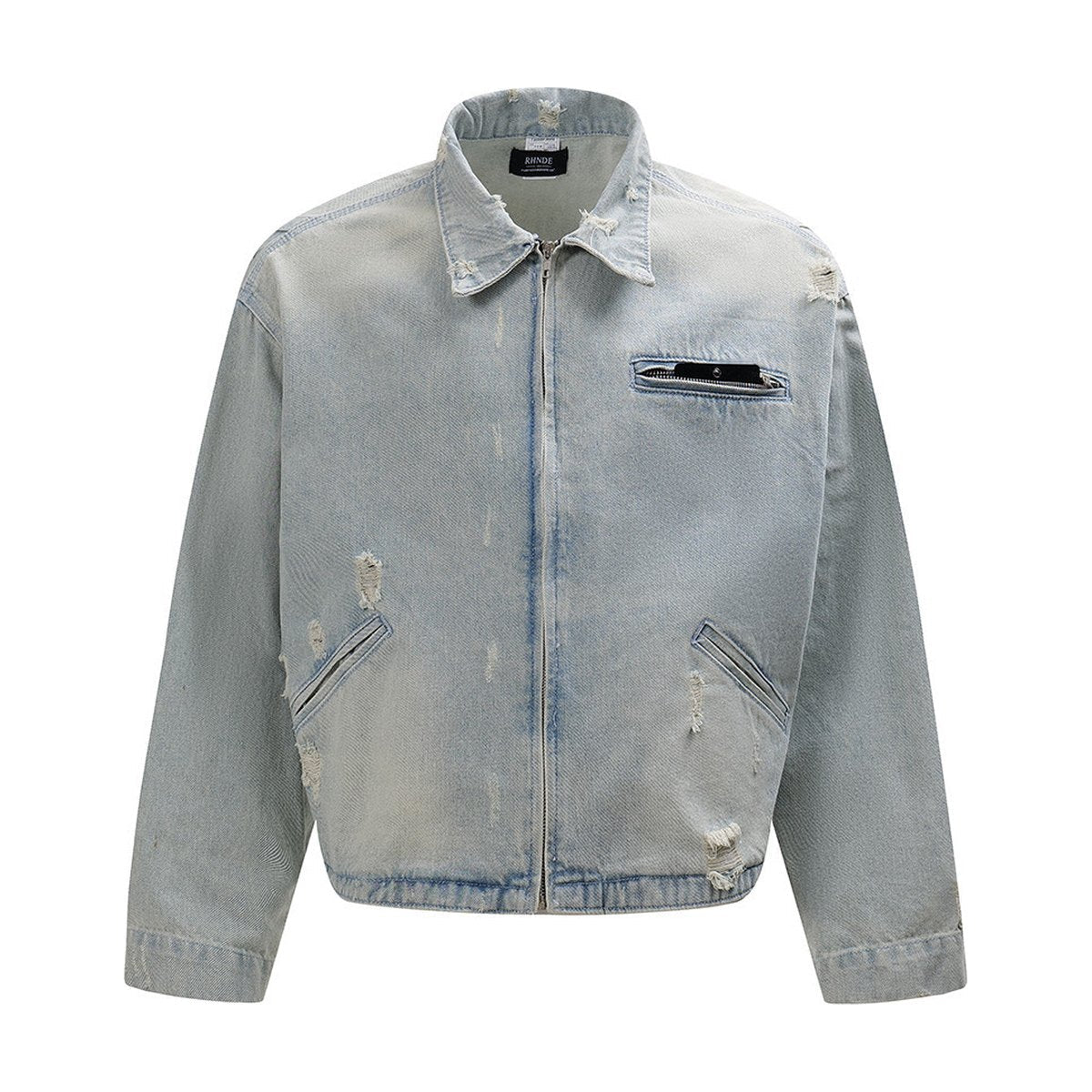 Men's Punk Worn Out Denim Clothes Jacket
