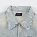 Men's Punk Worn Out Denim Clothes Jacket