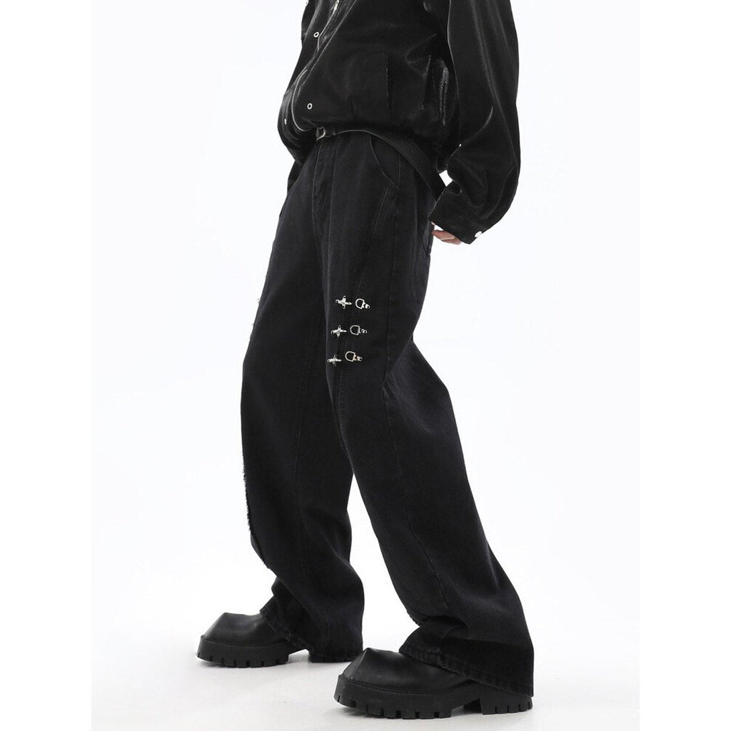 Men's Raw Hem Jeans