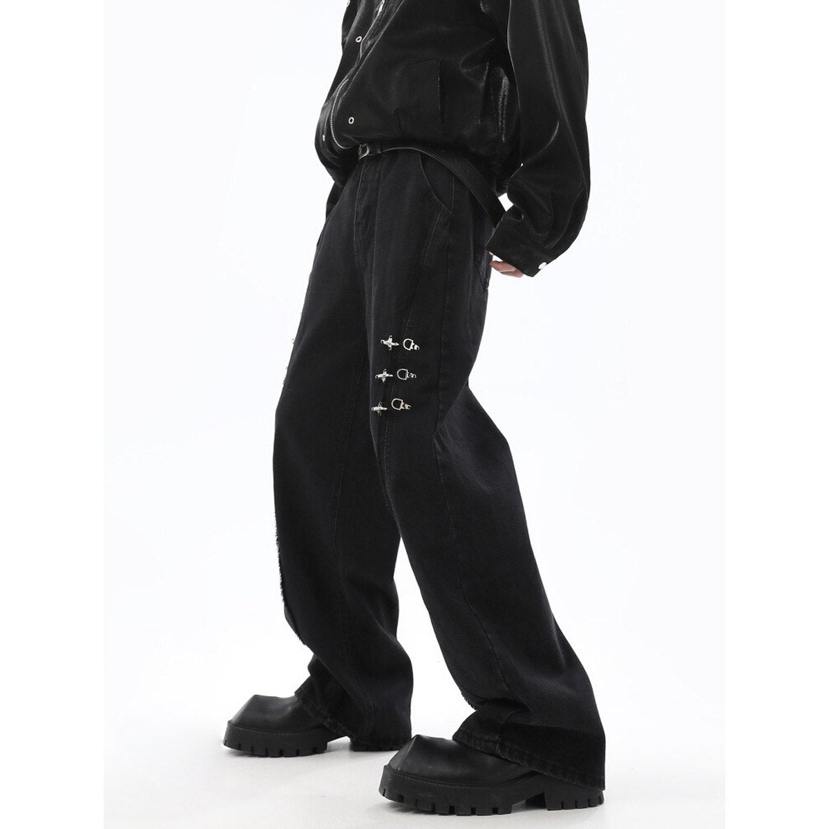Men's Raw Hem Jeans