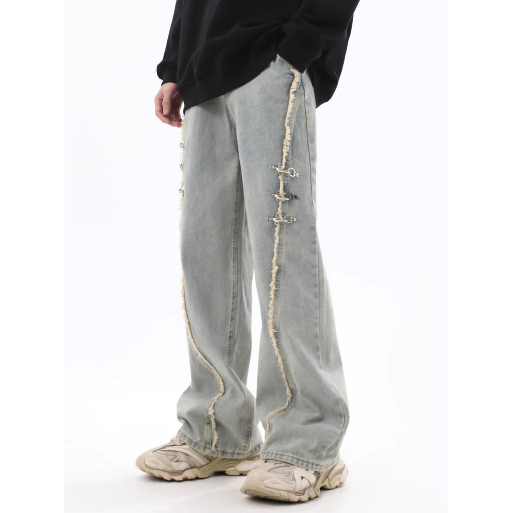 Men's Raw Hem Jeans
