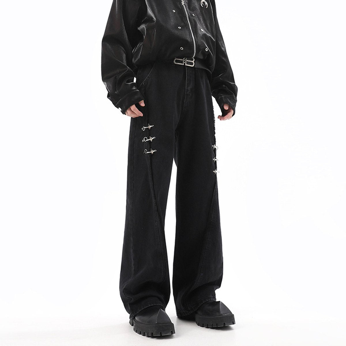 Men's Raw Hem Jeans