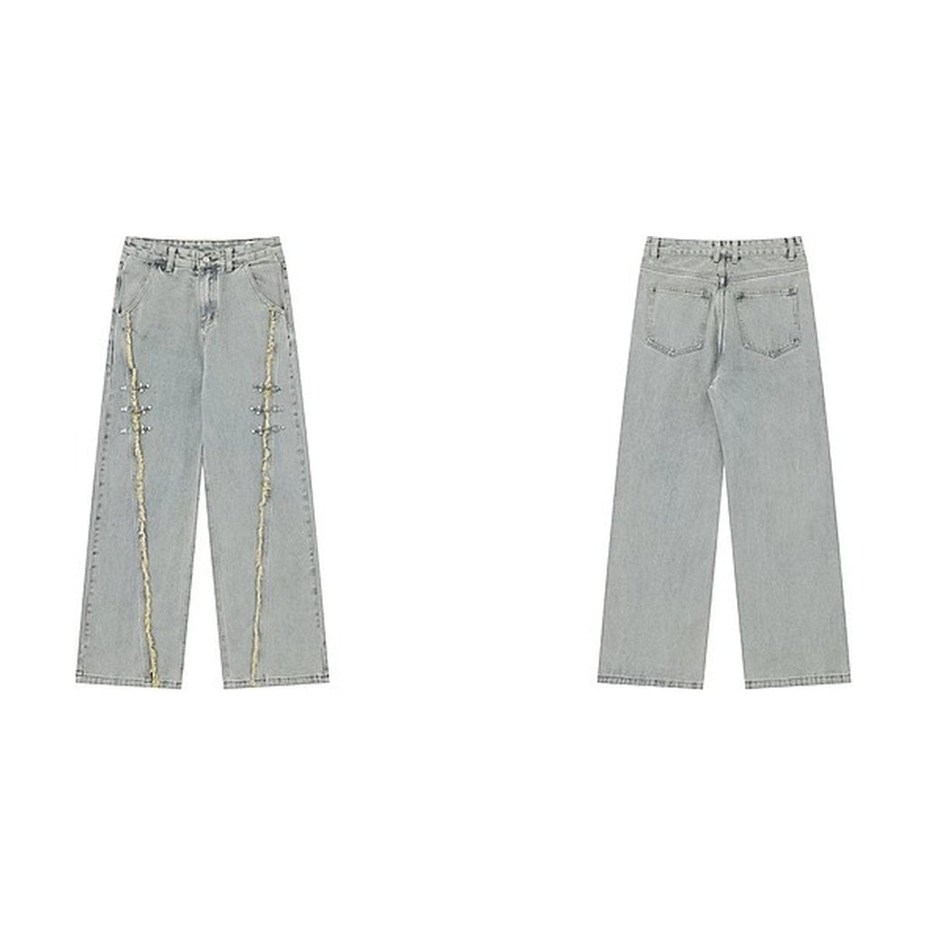 Men's Raw Hem Jeans
