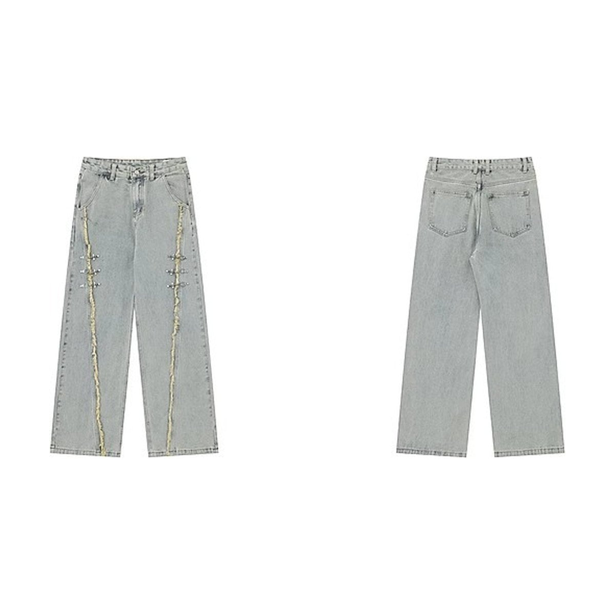 Men's Raw Hem Jeans
