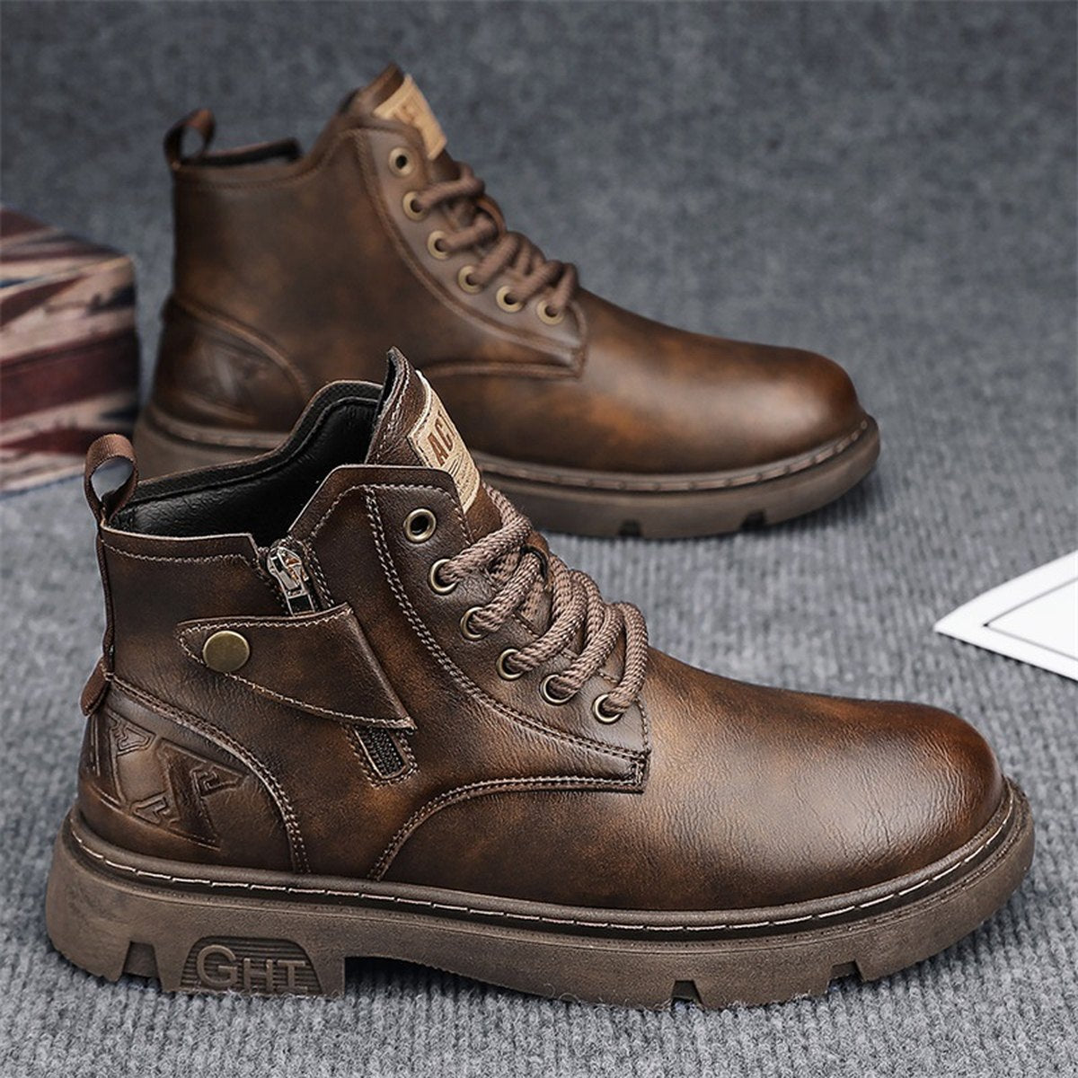 Men's Retro British High Cut Martin Boots