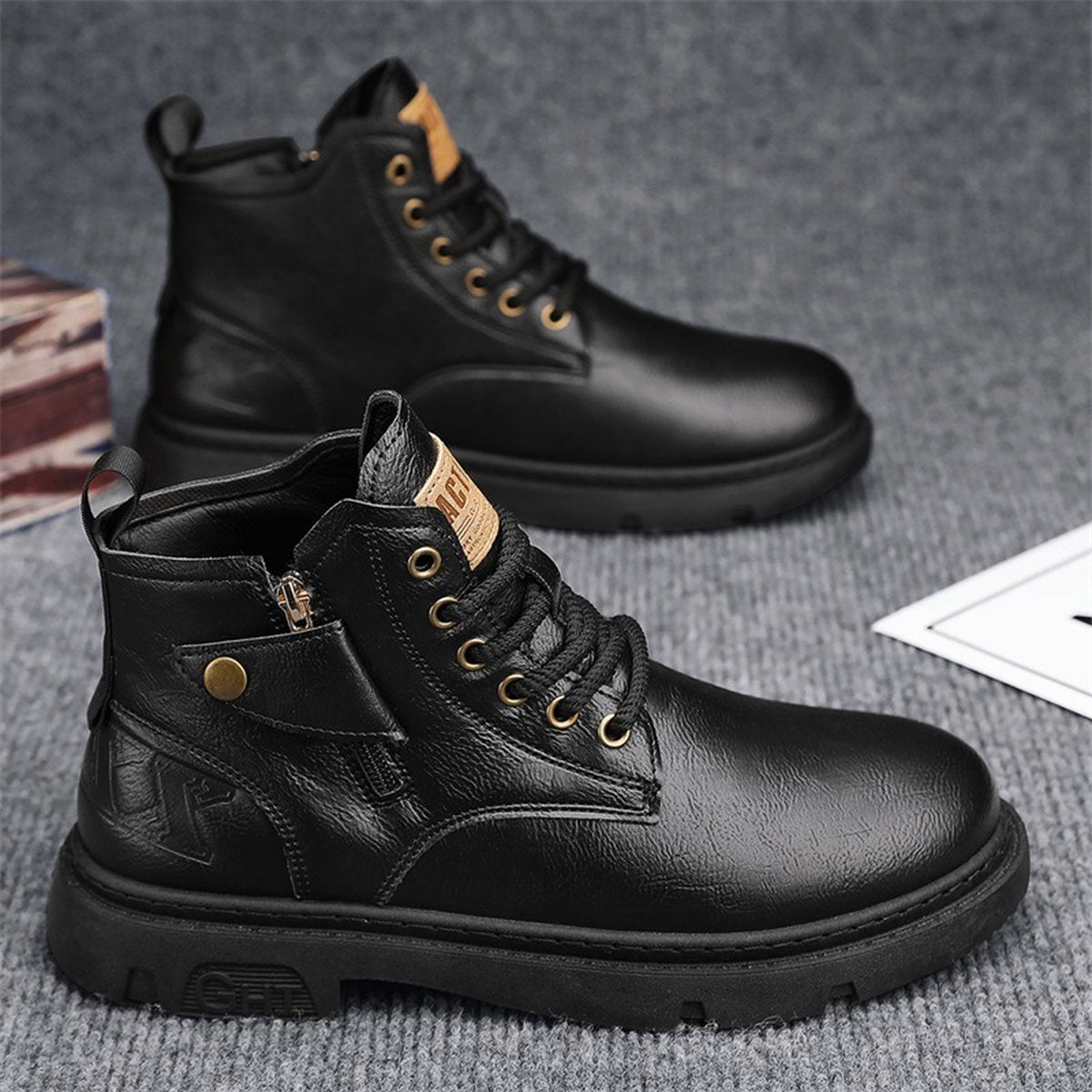 Men's Retro British High Cut Martin Boots