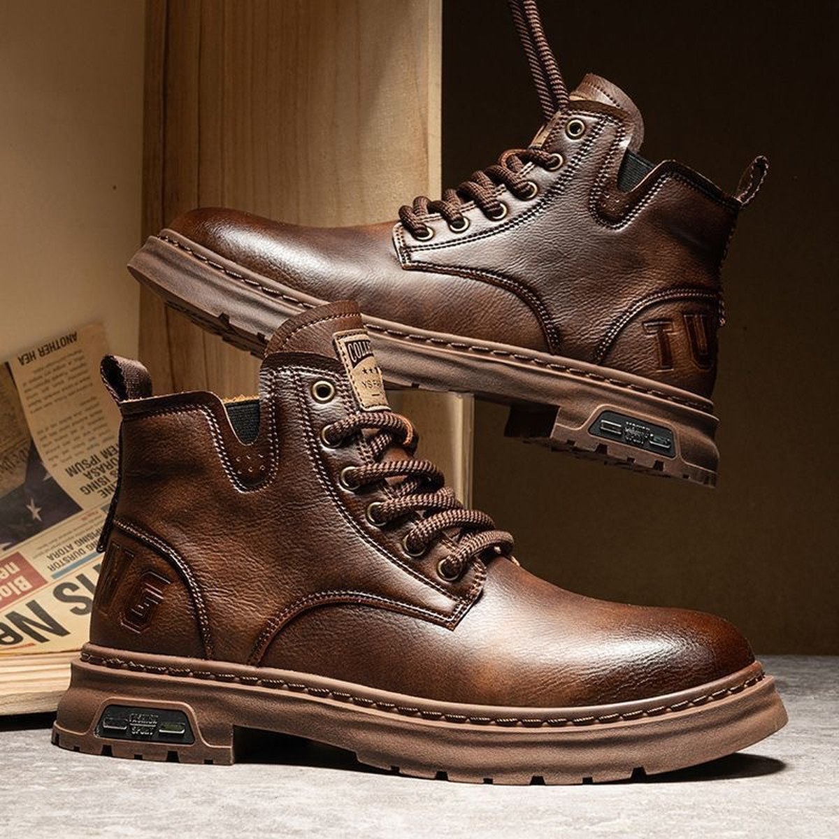 Men's Retro British Work Ankle Boots