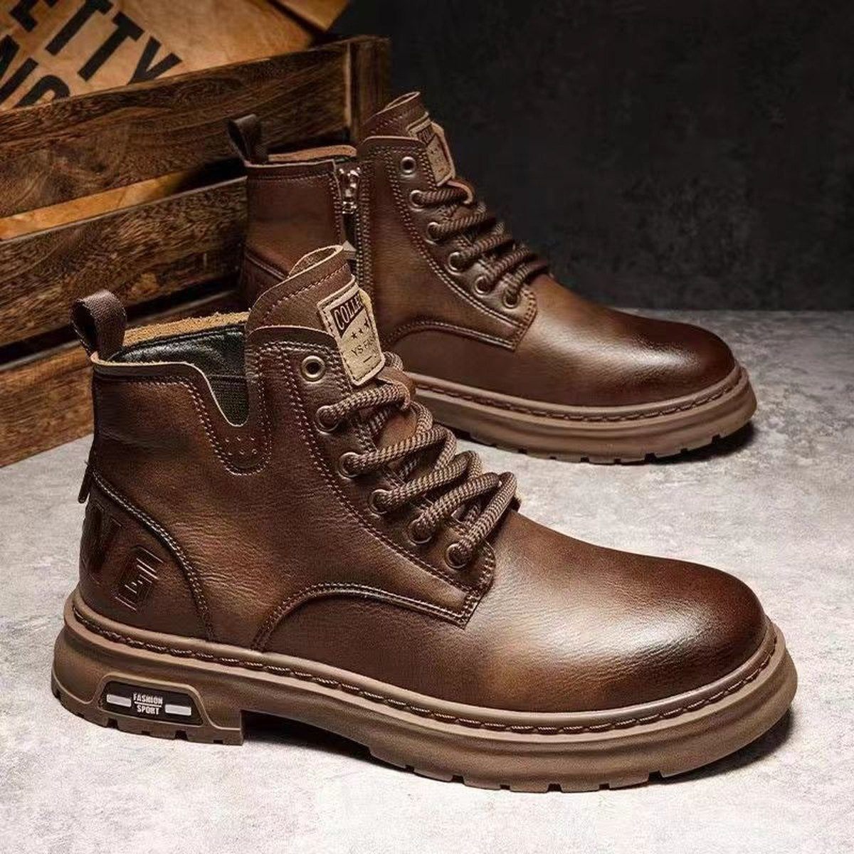 Men's Retro British Work Ankle Boots