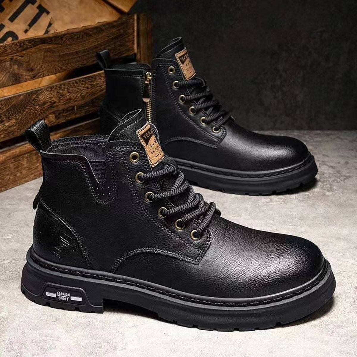 Men's Retro British Work Ankle Boots