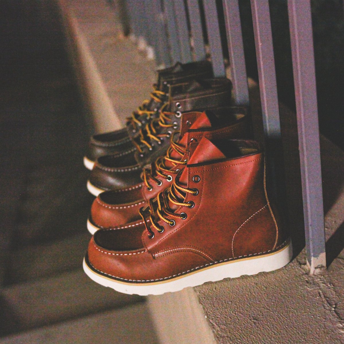 Men's Retro Mark Head Work Boots Casual Martin