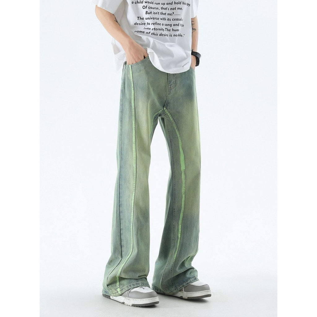Men's Retro Washed Stitching Jeans