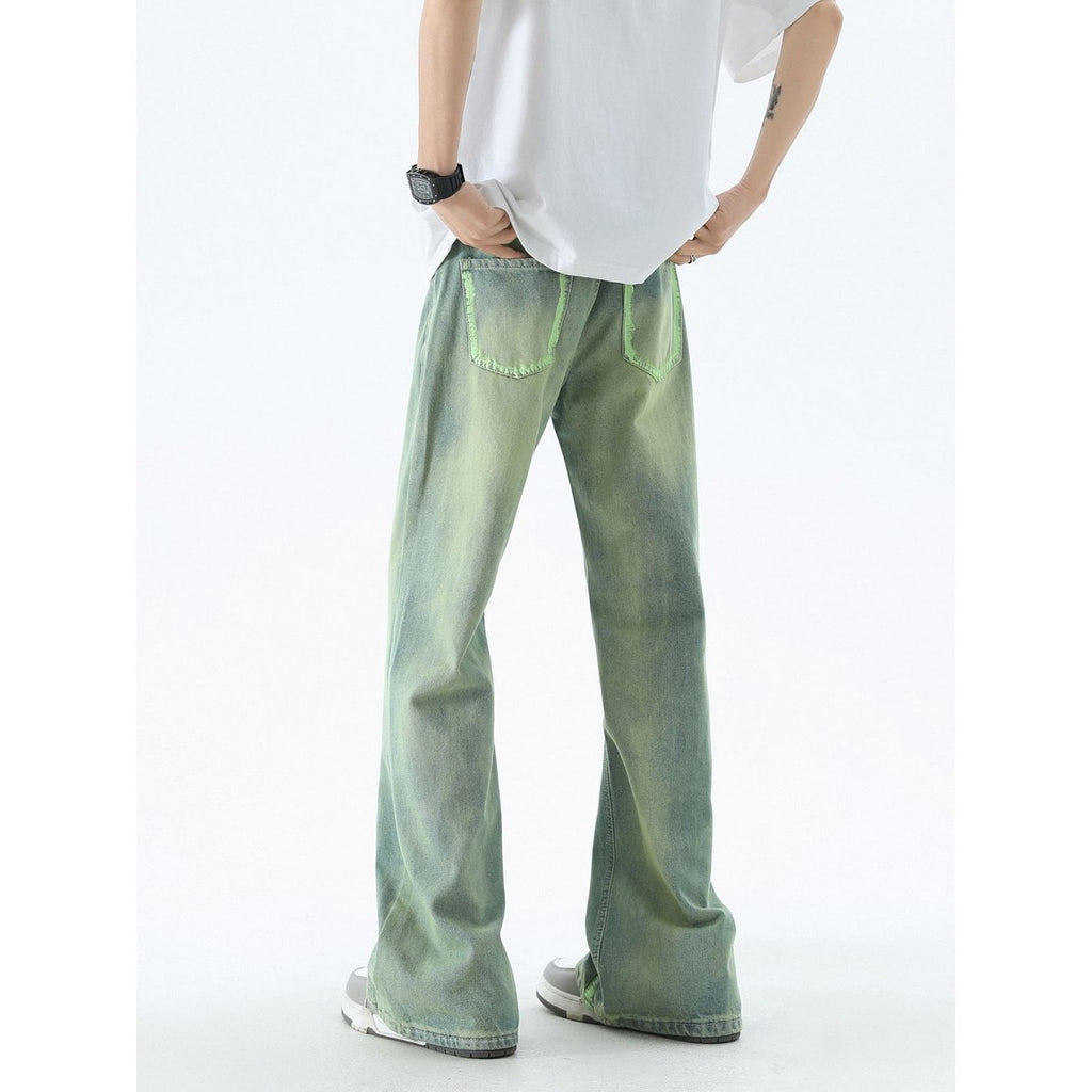Men's Retro Washed Stitching Jeans