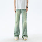 Men's Retro Washed Stitching Jeans