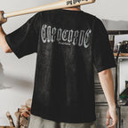 Men's Retro Washed T-shirt Heavy Short-sleeved Shirt