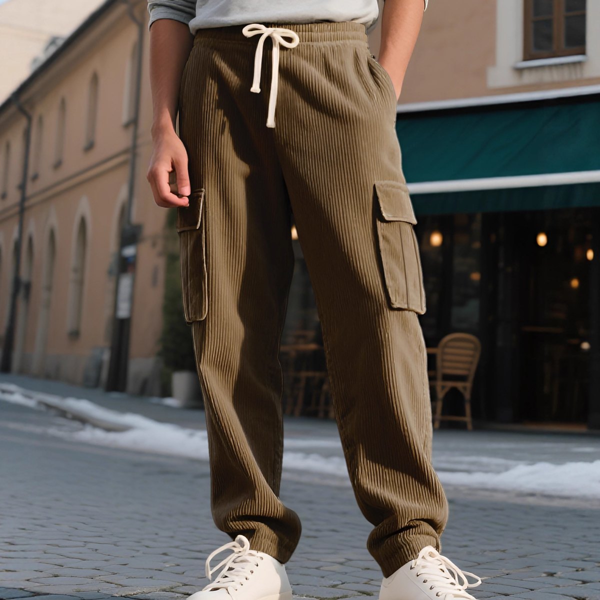Men's Retro Workwear Casual Corduroy Sweatpants