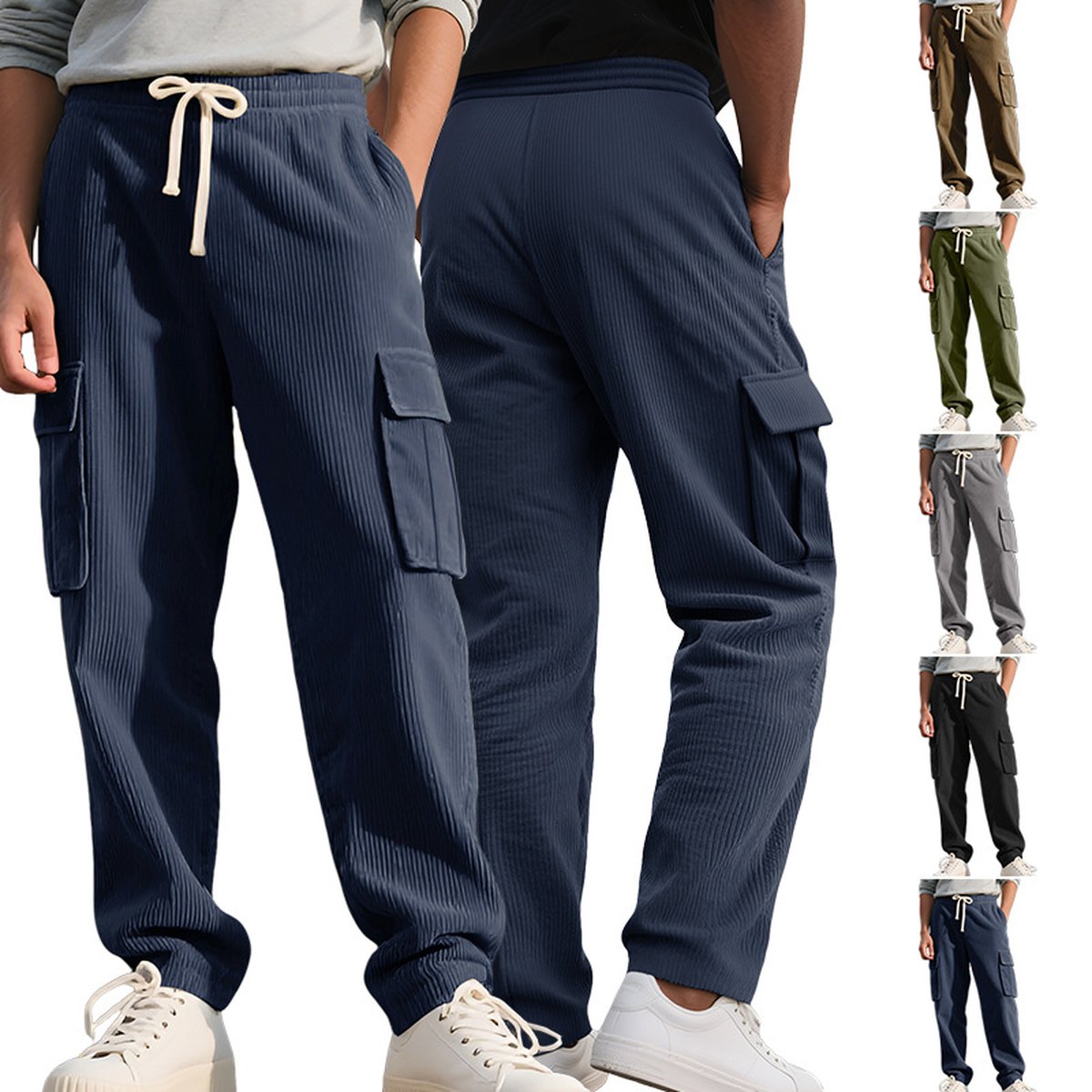 Men's Retro Workwear Casual Corduroy Sweatpants