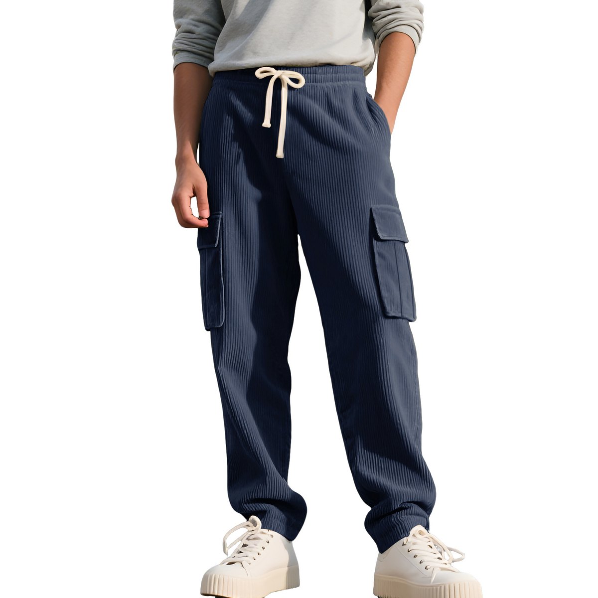 Men's Retro Workwear Casual Corduroy Sweatpants