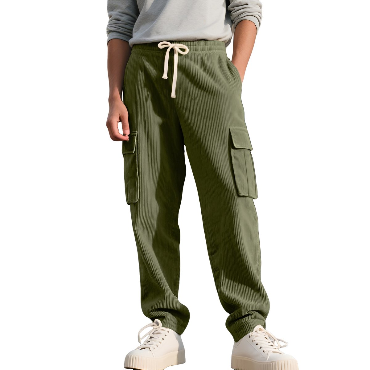 Men's Retro Workwear Casual Corduroy Sweatpants