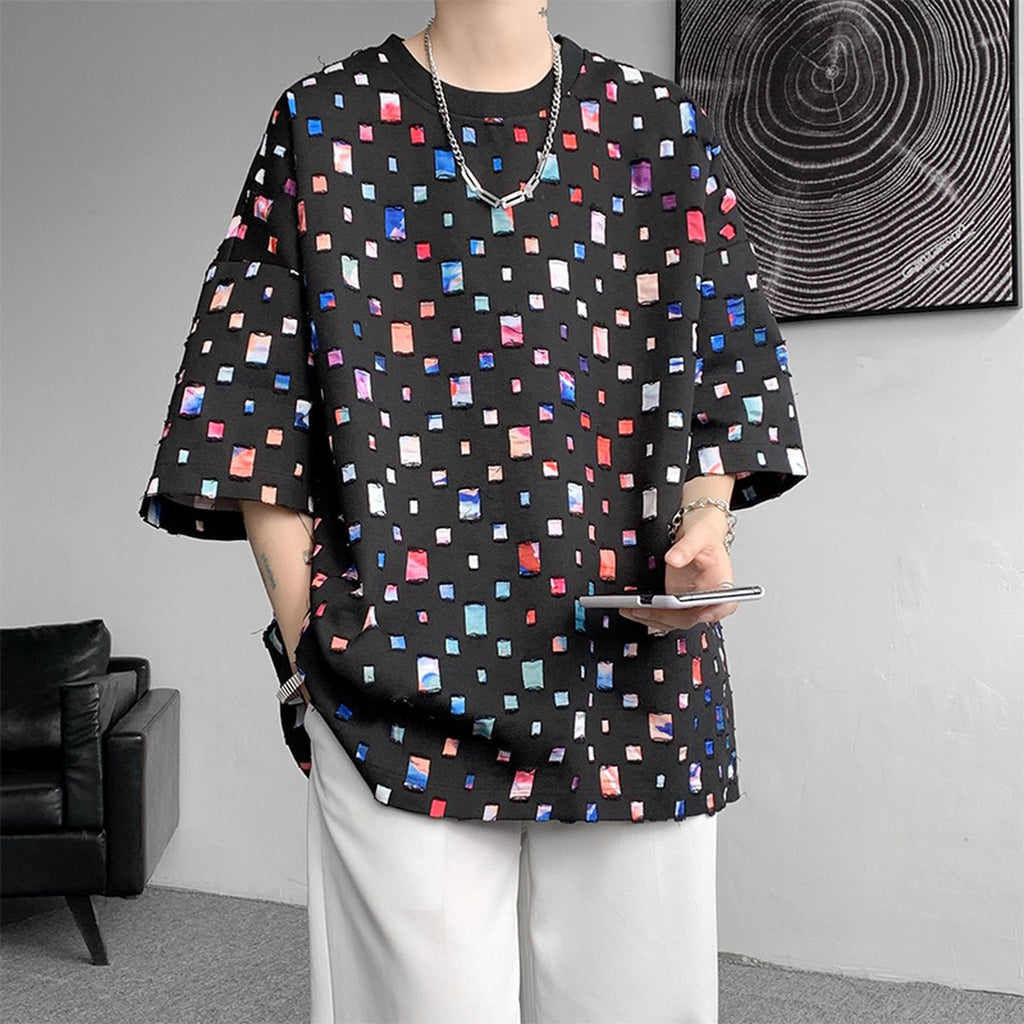Men's Ripped Short-sleeved T-shirt