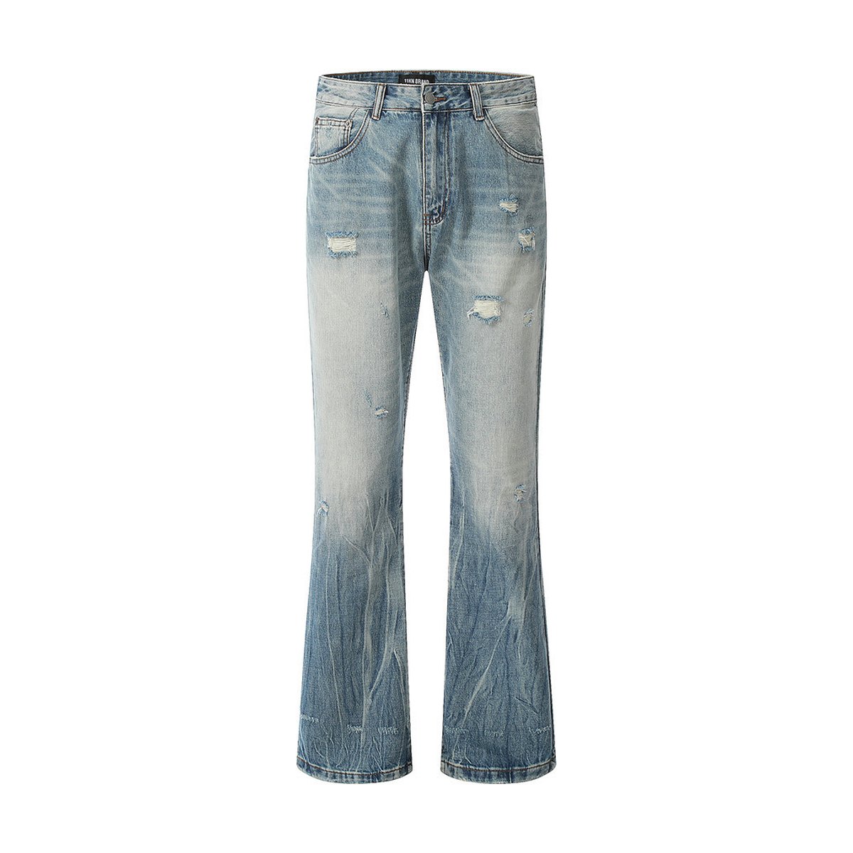 Men's Ripped Slightly Flared Jeans