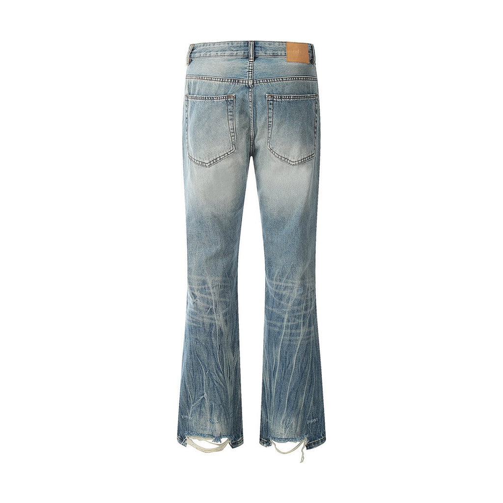 Men's Ripped Slightly Flared Jeans