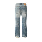 Men's Ripped Slightly Flared Jeans