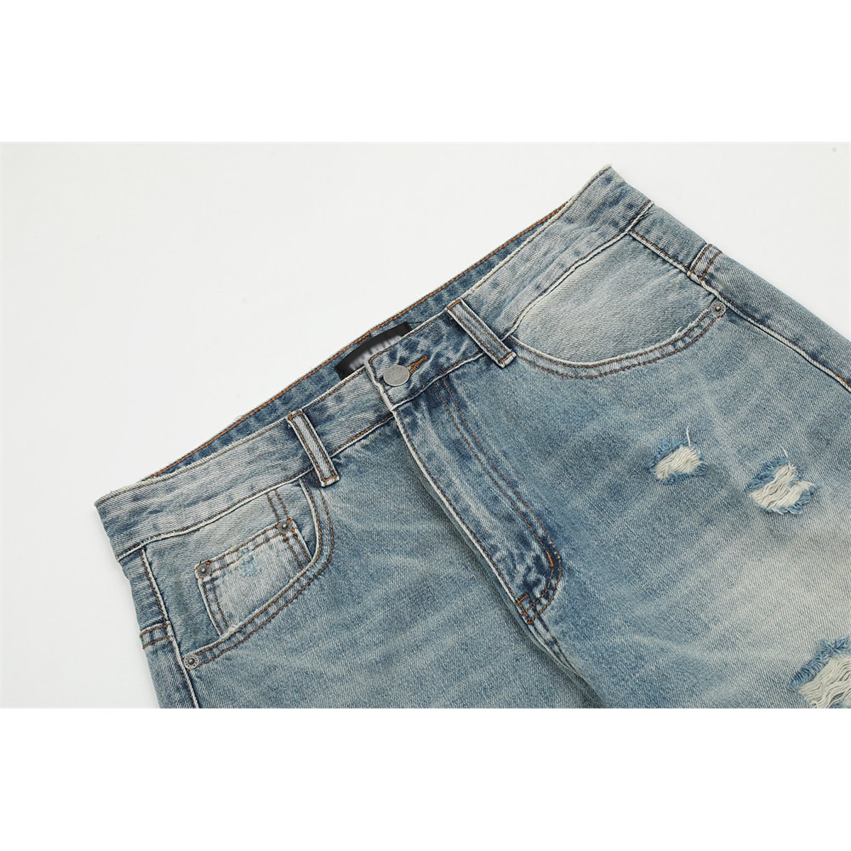 Men's Ripped Slightly Flared Jeans