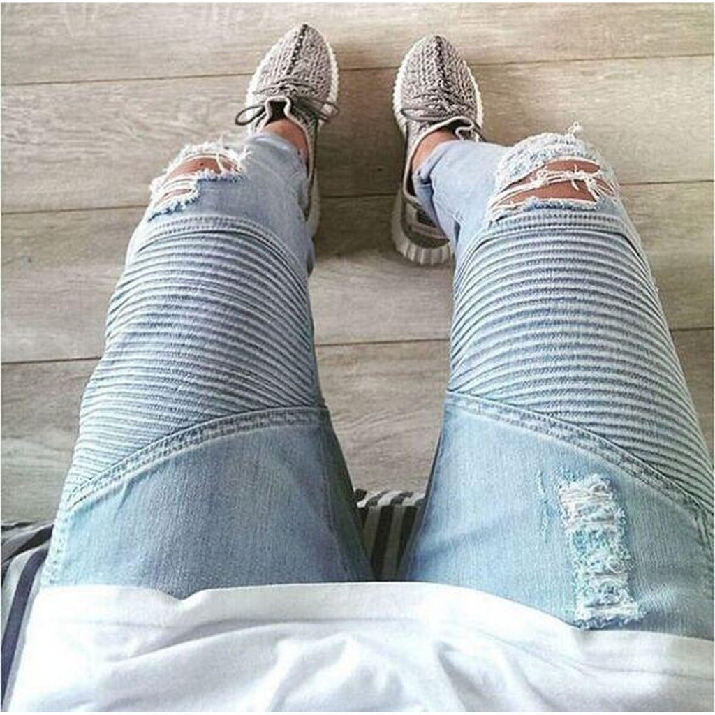 Men's Ripped Stretch Jeans