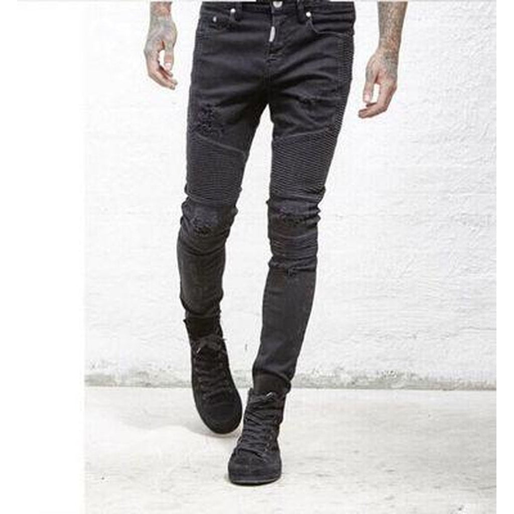 Men's Ripped Stretch Jeans