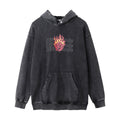 Men's Rose Flame Printed Hoodie