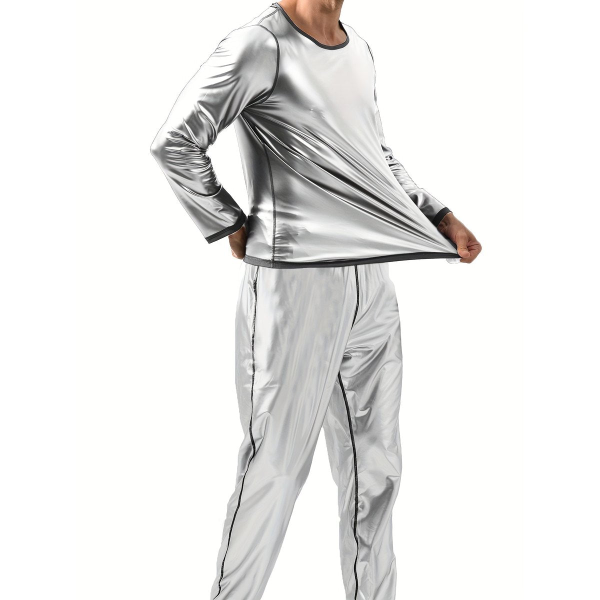 Men's Sauna Suit Trousers Long Sleeve Heat Trapping