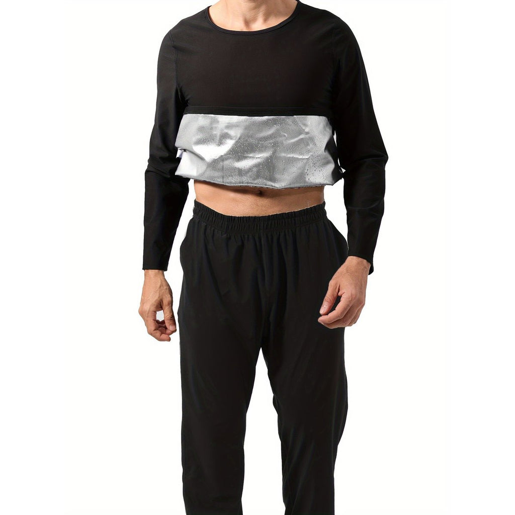 Men's Sauna Suit Trousers Long Sleeve Heat Trapping