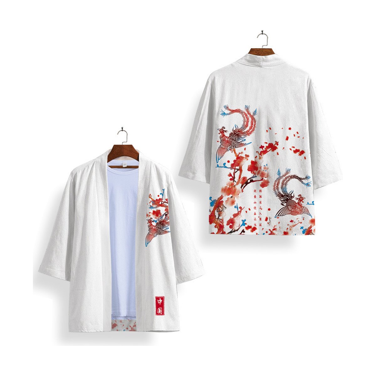 Men's Serene Far-reaching Cloak Cardigan Pajamas