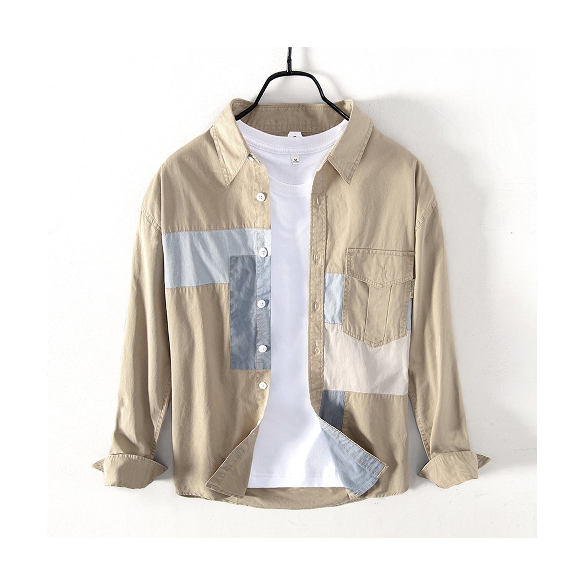Men's Shirt Cotton Casual Workwear Jacket