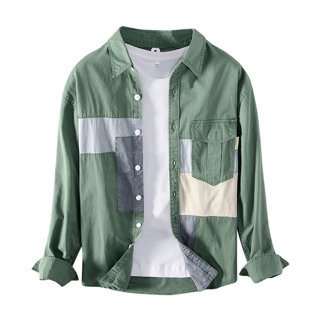 Men's Shirt Cotton Casual Workwear Jacket