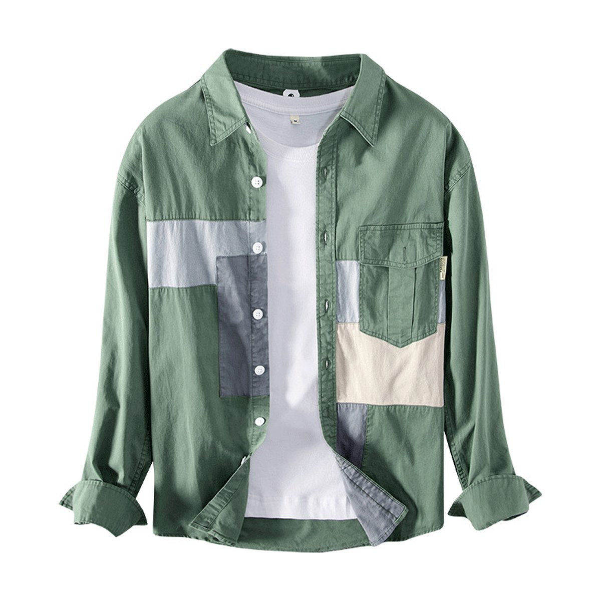 Men's Shirt Cotton Casual Workwear Jacket