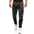Men's Slim-fit Trousers Camouflage Lace-up