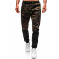 Men's Slim-fit Trousers Camouflage Lace-up