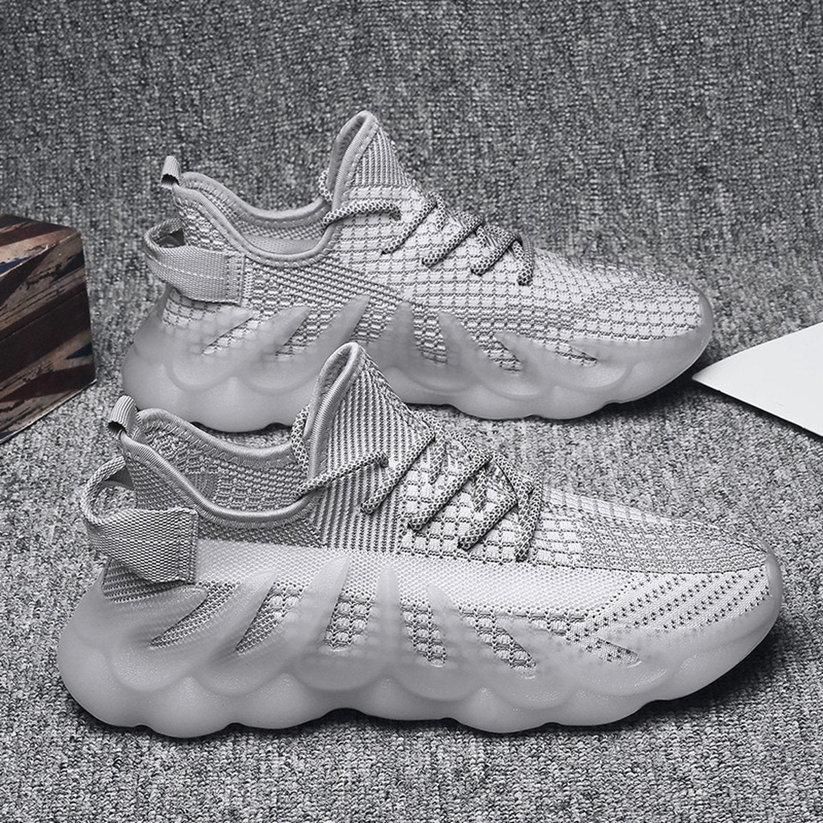 Men's Sneakers Wave Sole Cool Sports Shoes