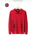 Men's Solid Color Knitted Cardigan