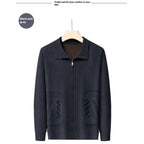 Men's Solid Color Knitted Cardigan