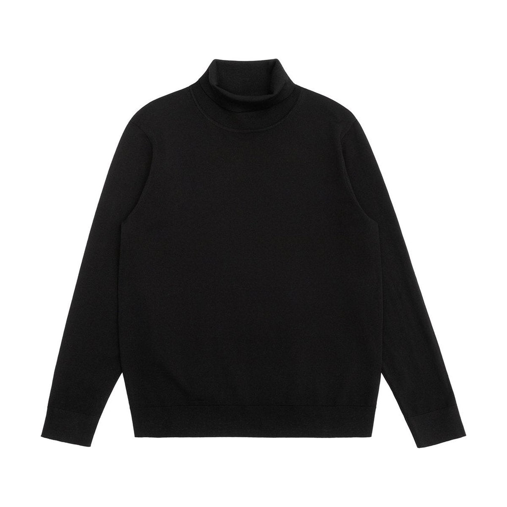 Men's Solid-color Long-sleeve Knit Sweater