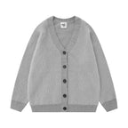 Men's Solid Color Loose Cardigan Sweater