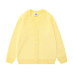 Men's Solid Color Loose Cardigan Sweater