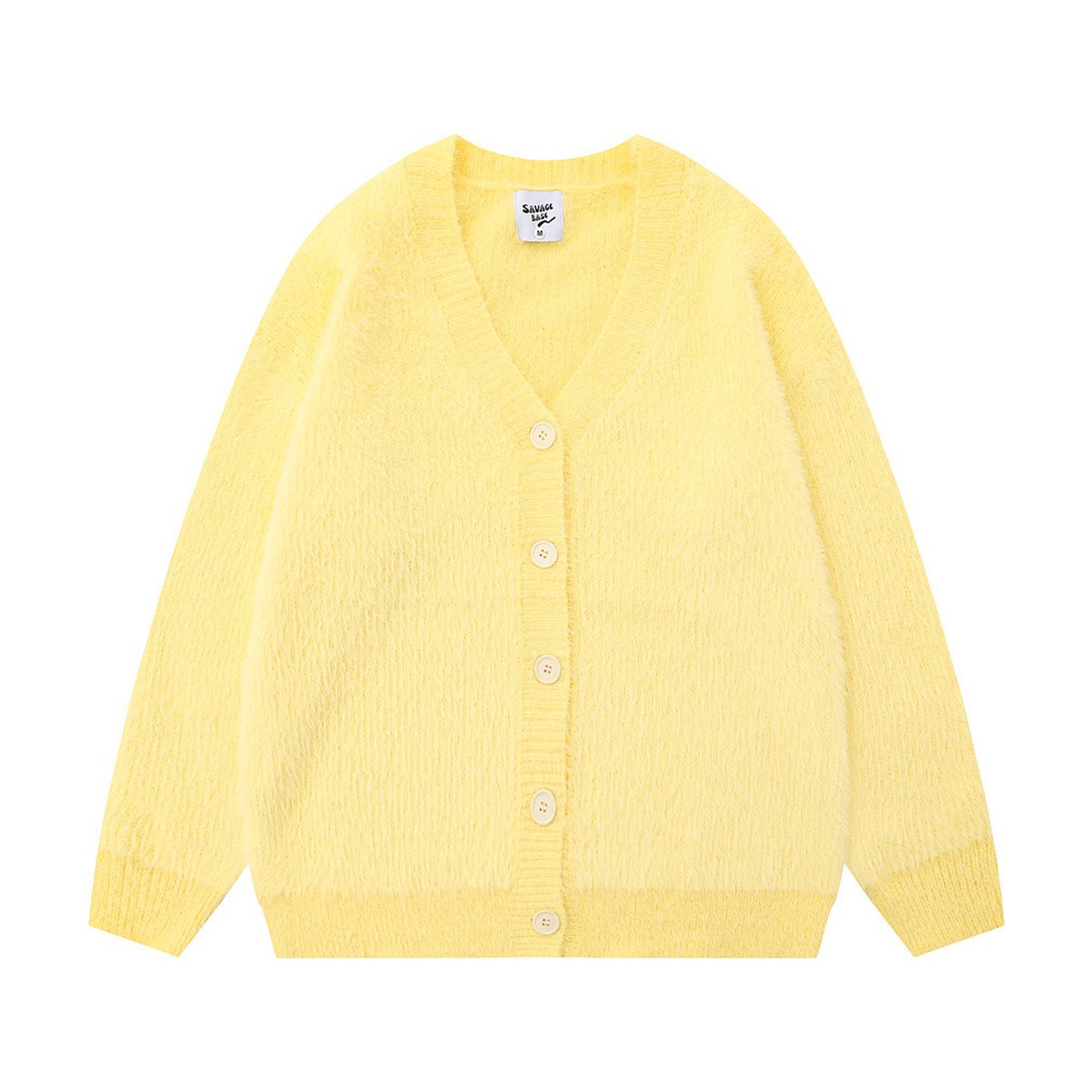 Men's Solid Color Loose Cardigan Sweater