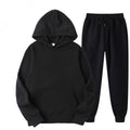 Men's Solid Hoodie 2pcs Tracksuit Casual Sport Suit
