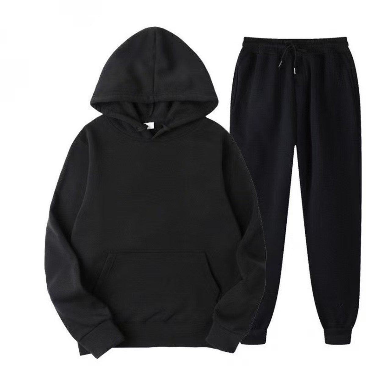 Men's Solid Hoodie 2pcs Tracksuit Casual Sport Suit