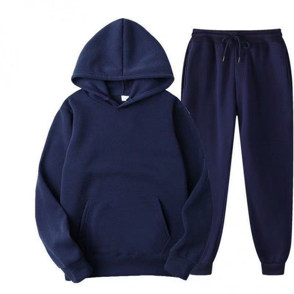 Men's Solid Hoodie 2pcs Tracksuit Casual Sport Suit
