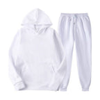 Men's Solid Hoodie 2pcs Tracksuit Casual Sport Suit