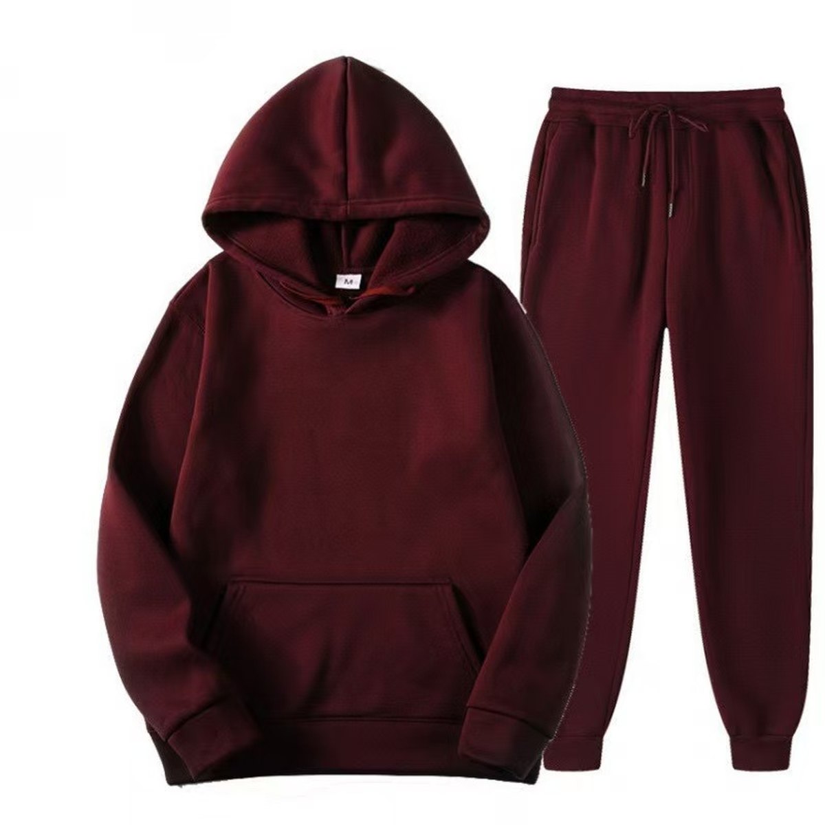 Men's Solid Hoodie 2pcs Tracksuit Casual Sport Suit